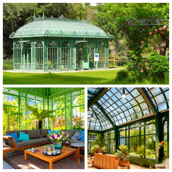 Victorian Glass Greenhouse As Living Space With Windows Included